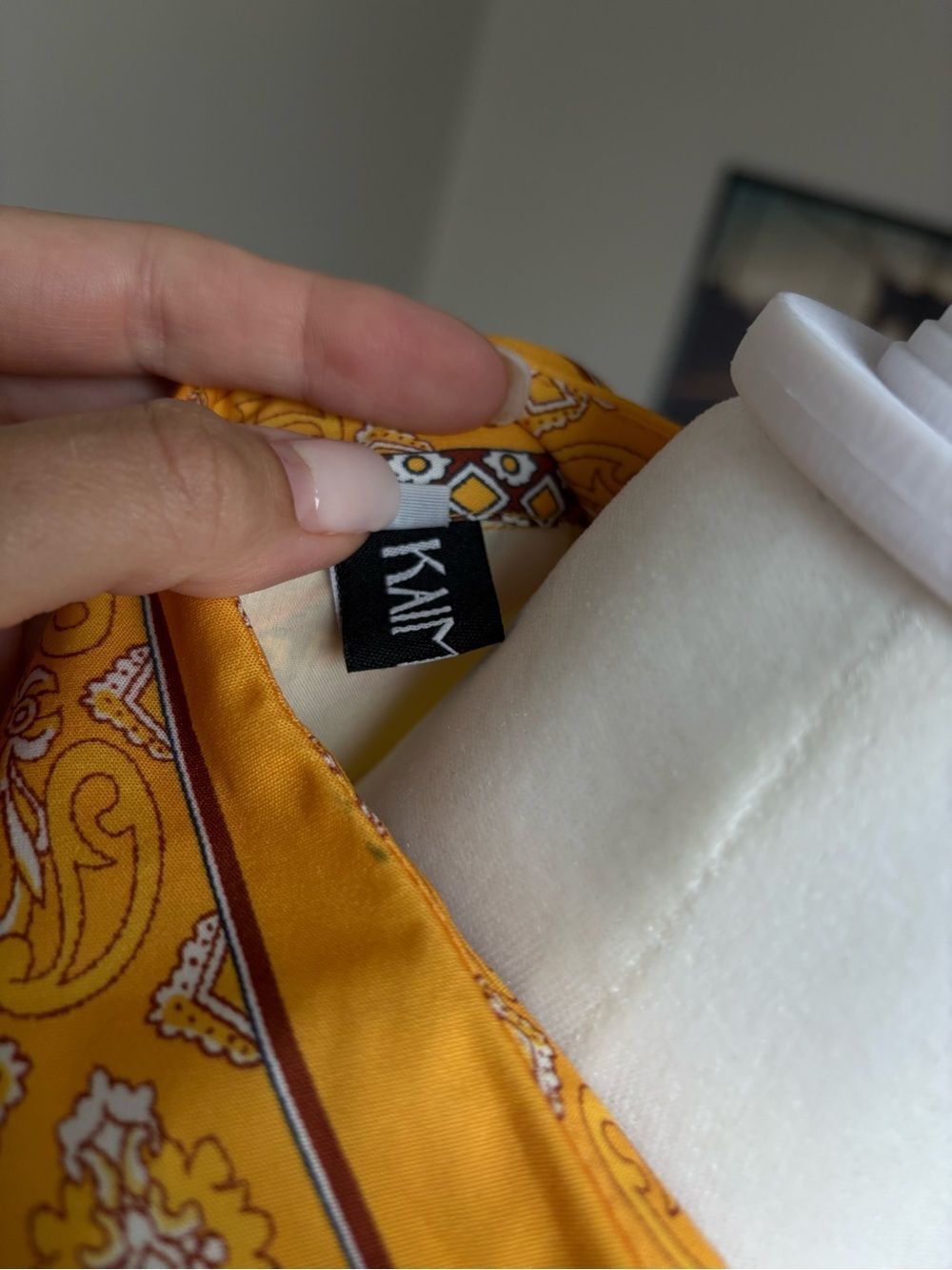White and Yellow Printed Maxi Shirt Dress with Matching Belt Size 6 - Picture 13 of 16